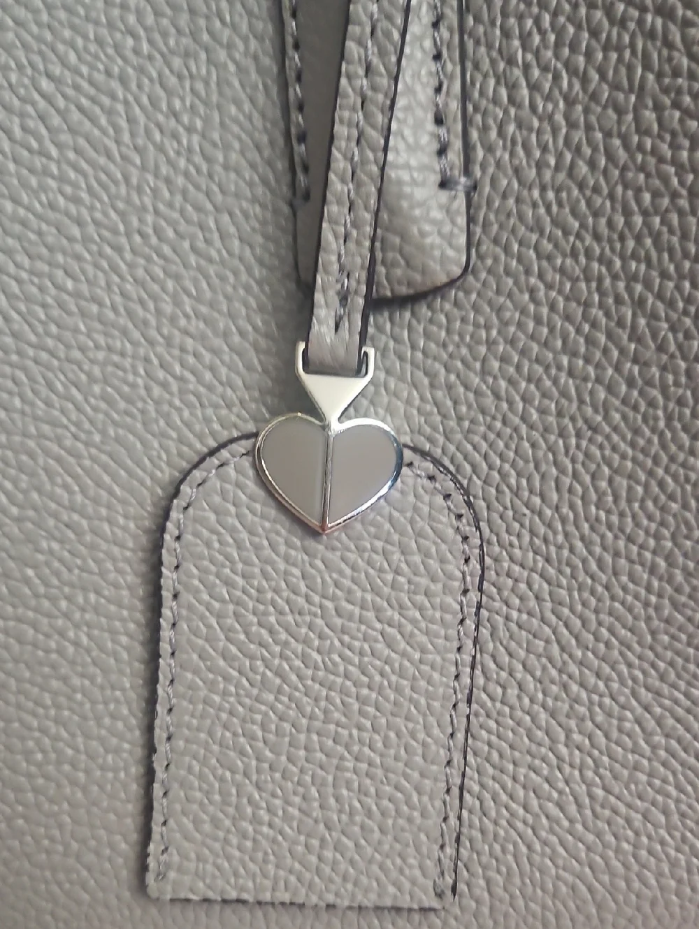 kate spade New York Margaux  gray pebble leather satchel with crossbody strap